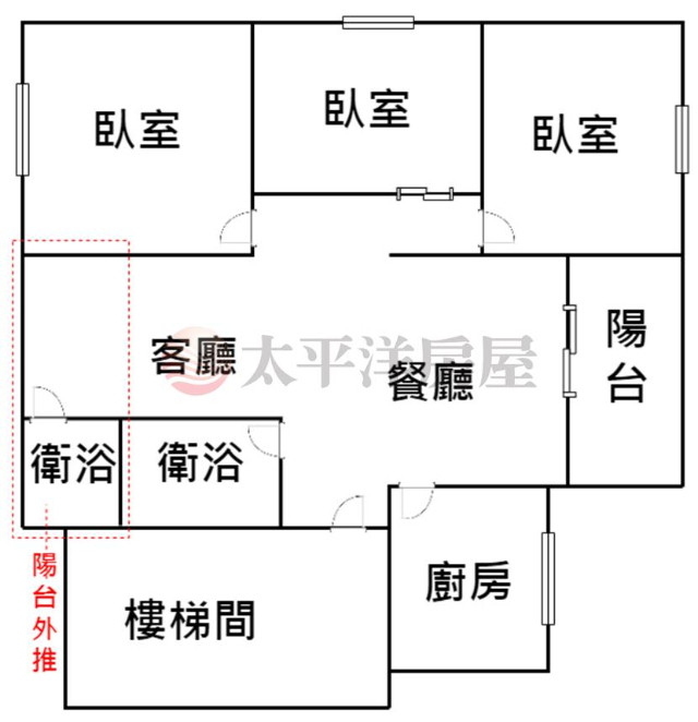 泰山買房賣屋景觀低公設美3房,新北市泰山區民權街