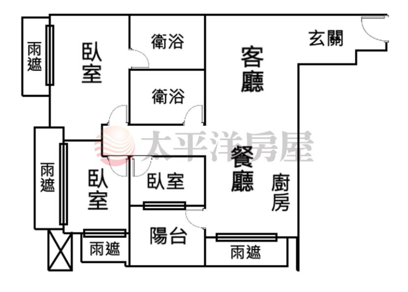 五股買房賣屋洲子洋輕軌旁神采3房車,新北市五股區新城六路