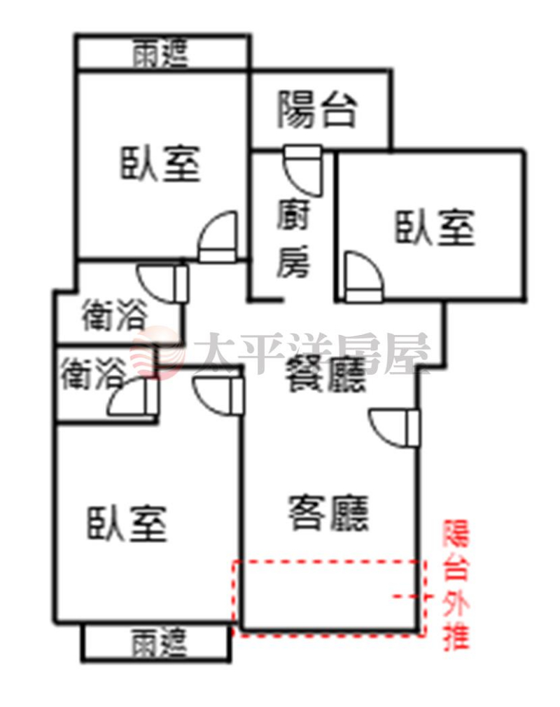 泰山買房賣屋18甲方正格局三房車,新北市泰山區仁義路