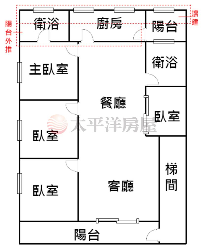 泰山買房賣屋免整理三面採光三樓美寓,新北市泰山區中華街