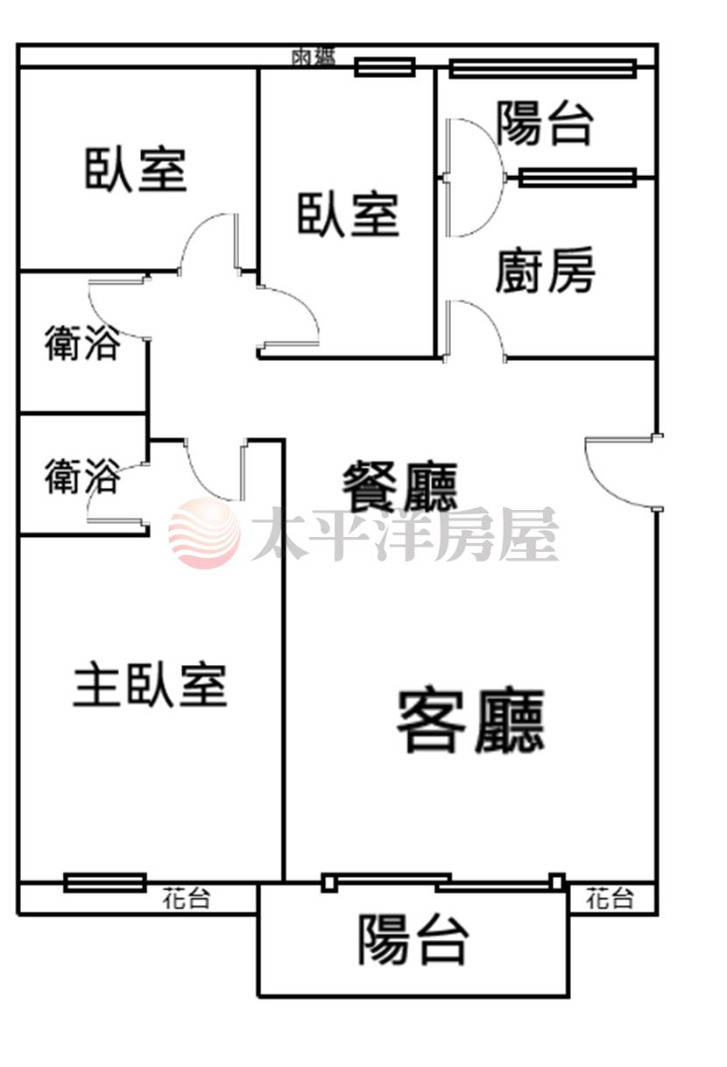 五股買屋賣屋御花園雙陽台美三房,新北市五股區西雲路