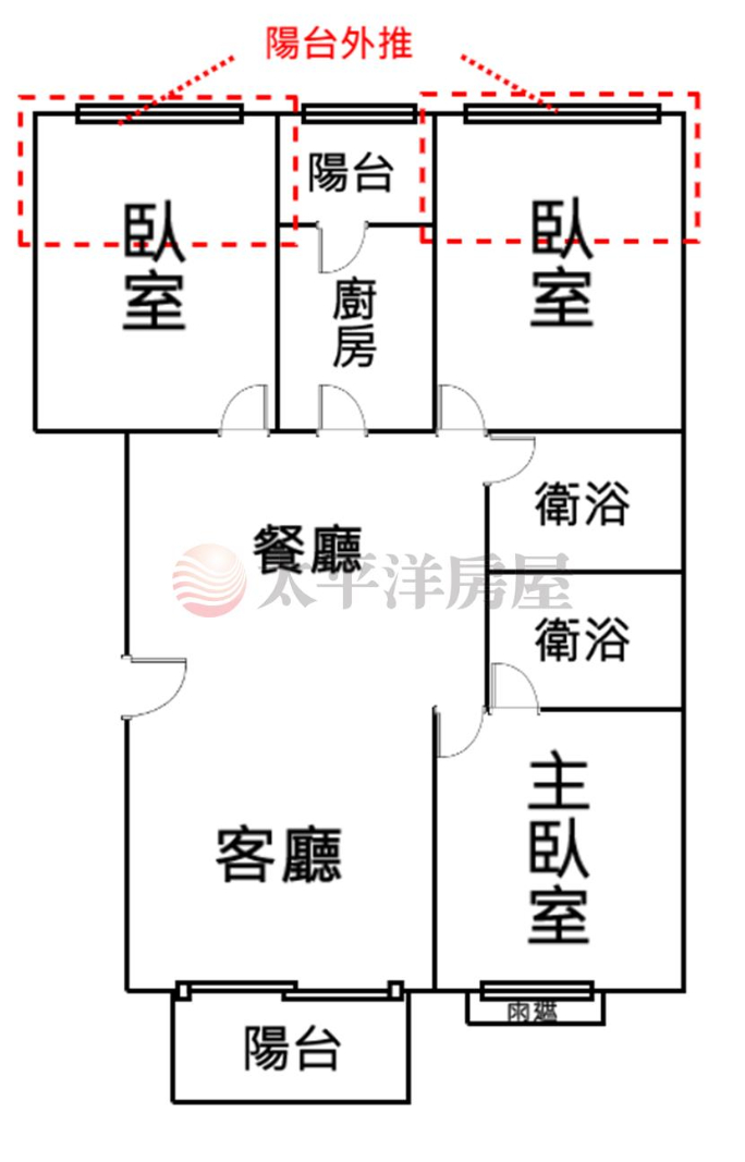 五股買房賣屋前後陽台清幽三房車,新北市五股區民義路一段