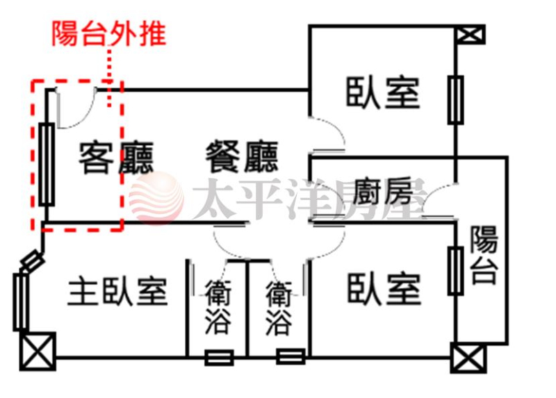 五股買房賣屋邊間三面採光挑高三房車,新北市五股區御成路