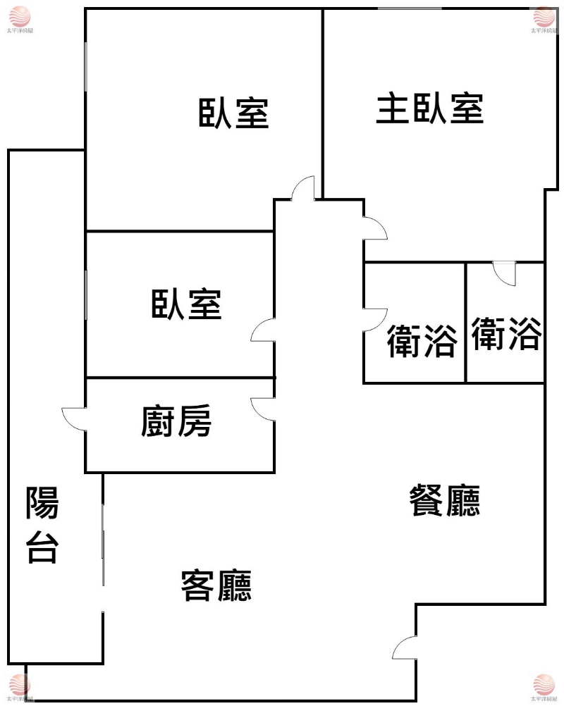 泰山買房賣屋低公設高樓方正三房車,新北市泰山區泰林路二段