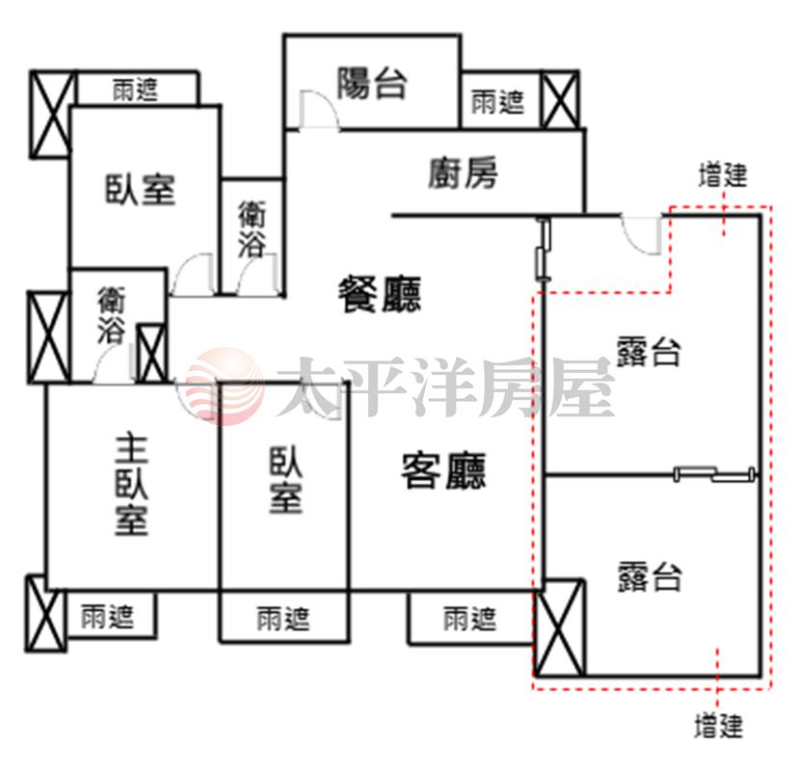 泰山買房賣屋武泰景觀三房車露臺戶,新北市泰山區明志路二段