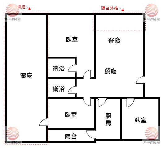 泰山買房賣屋麥當勞商圈美三房露台戶,新北市泰山區明志路三段