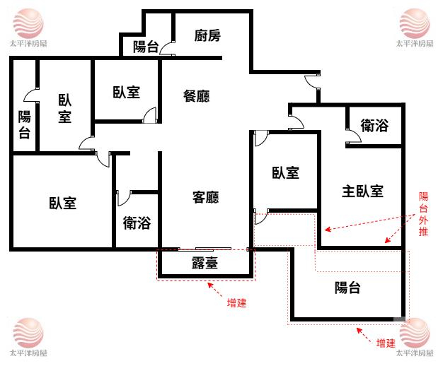 泰山買房賣屋無限美景露臺五房車,新北市泰山區辭修路