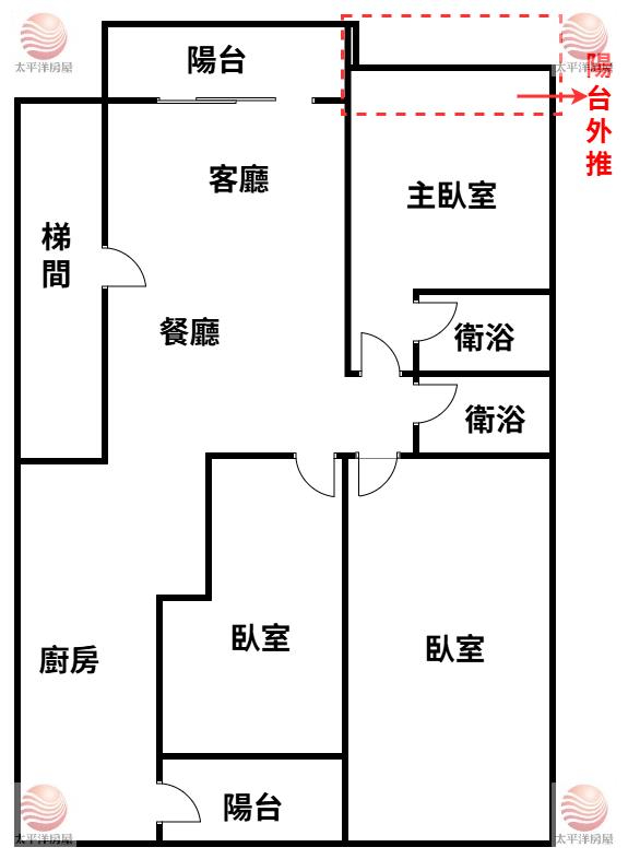 泰山買房賣屋13%低公設前後陽台三房,新北市泰山區泰林路二段