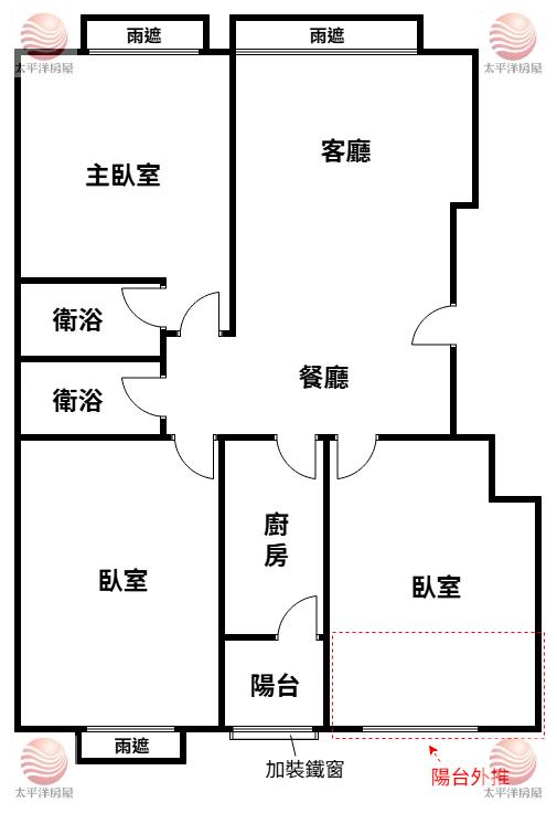 泰山買房賣屋法國愛樂邊間三房,新北市泰山區仁義路