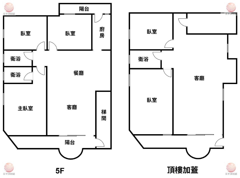 泰山買房賣屋花博旁天然瓦斯邊間5房頂佳,台北市中山區龍江路