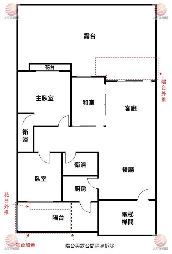 泰山買房賣屋稀有大露台低公設大三房,新北市泰山區泰林路二段