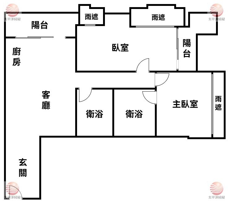 五股買房賣屋邊間溫馨雙衛大2房車,新北市五股區芳洲二路